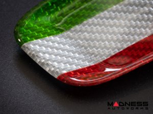 FIAT 500 ABARTH Steering Wheel Lower Center Trim Piece - Carbon Fiber - EU Model - Italian Theme